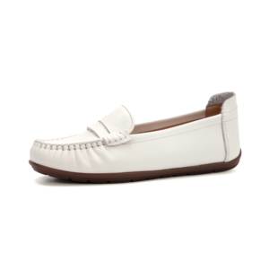 OEM/ODM Mocassins en cuir de vachette faits à la main pour femmes Chaussures à enfiler grande largeur personnalisées avec semelle souple respirante - Product Image 3