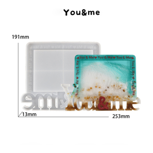 แม่พิมพ์กรอบรูปเรซิ่น <span class=keywords><strong>DIY</strong></span> รูปหัวใจ <span class=keywords><strong>Mr</strong></span> & Mrs ทำจากซิลิโคน สำหรับวันวาเลนไทน์ ของขวัญวันครบรอบแต่งงาน งานฝีมือ - Product Image 2