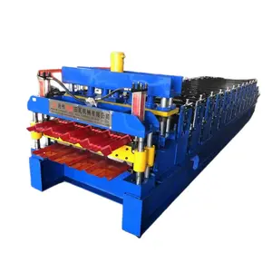 Doppel Schicht IBR Stahl Dachbahn Roll Forming Maschine