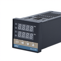 Contrôleur de température numérique K Pt100 Rex C100 M, thermostat en plastique pour four, prise en charge OEM/ODM, 100-240VAC, sept segments