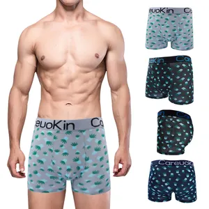 UOKIN A1272 New Model Factory Price Bamboo Seamless Polyester Cotton Men's Boxer Underwear Short For Male