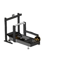 Cadre de cockpit de simulation de course en aluminium personnalisable en gros, support de simulateur de course réglable avec support pour un seul moniteur
