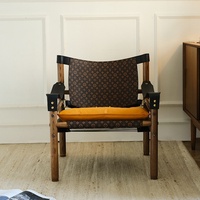 Fauteuil en cuir et bois massif de style nordique rétro danois, réglage intelligent pour salon, usage individuel et détente