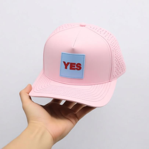 Custom Embroidered Logo 5 Panel Rope Baseball Caps <b>Waterproof</b> Polyester Laser Cut Hole Perforated Golf <b>Hat</b> with Ball Marker - Product Image 3