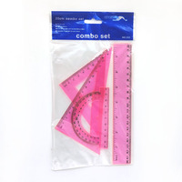 Juego de Reglas Rectas de Plástico Transparente Rosa de 20 cm SURWIN, 4 Piezas, Herramienta de Medición Duradera y Ecológica para Niños y Escuela
