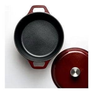 Vente en gros de bouillon de cuisine émaillé en métal <span class=keywords><strong>fonte</strong></span> Casserole pour buffet avec couvercle - Product Image 3