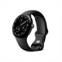 Montre connectée Google Pixel Watch 4 (45 mm) avec suivi complet de la santé et du fitness, prise en charge Gemini, boîtier et bracelet en aluminium noir mat