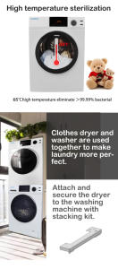 Séchoirs à linge compacts à chargement frontal <span class=keywords><strong>Prix</strong></span> du linge domestique empilable - Product Image 6