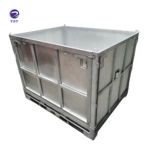 Endüstriyel istifleme depo katlanabilir katlanabilir Metal depolama kutusu çelik palet kutu - Product Image 2