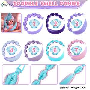 Coda di Cavallo Rosa Scintillante per Bambini, 36 Pollici 100g con Decorazione Luce LED - Product Image 2