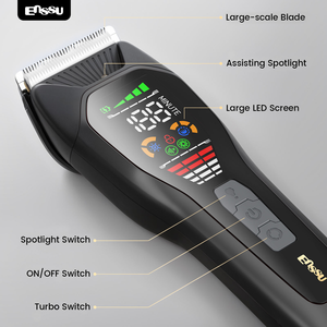 Tondeuse à cheveux professionnelle, lame large de 50 mm, moteur puissant de 6500 tr/min, tondeuse électrique sans fil rechargeable pour hommes - Product Image 4