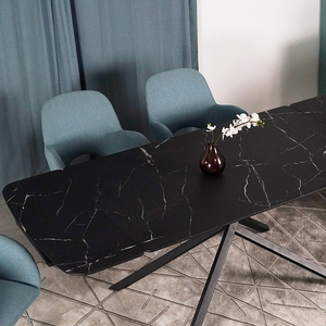 <span class=keywords><strong>Tavolo</strong></span> da Pranzo <span class=keywords><strong>Allungabile</strong></span> <span class=keywords><strong>Nero</strong></span> Personalizzato con Piano in <span class=keywords><strong>Marmo</strong></span> - Product Image 5