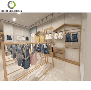 Customized Baby Shop Design Clothing Display Rack Wooden Garment Stand For Clothes Modern Clothing Shop Furniture - Product Image 2