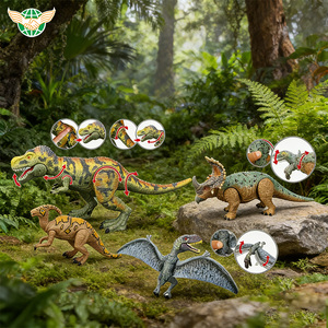 Ensemble de jouets de scène du monde des <span class=keywords><strong>dinosaures</strong></span>, modèle de dinosaure multi-pièces avec accessoires de scène pour enfants, jeu éducatif - Product Image 3
