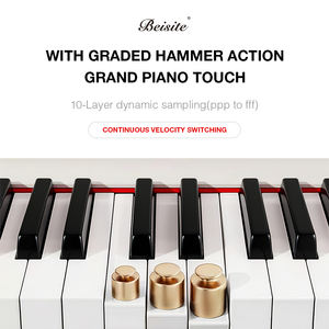 Beisite B-99 88key Step by Step berat <span class=keywords><strong>Piano</strong></span> standar Digital 10 lapisan Sampling dinamis <span class=keywords><strong>Piano</strong></span> elektronik profesi <span class=keywords><strong>Piano</strong></span> Digital - Product Image 3