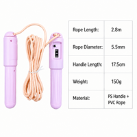 Corde à sauter de fitness QT résistante à l'usure, pour tous types de sols, avec compteur mécanique et longueur réglable