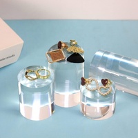Cubes et cylindres en acrylique transparent poli pour accessoires photo – Blocs de présentation portables écologiques en acrylique massif pour photographie