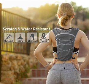Gilet d'hydratation unisexe léger et tendance en nylon imperméable avec fermeture éclair, pour course, marathon, trail, avec ceinture à coussin d'air et logo personnalisé - Product Image 5