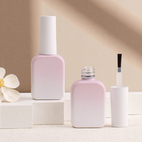 Bouteille de vernis à ongles vide semi permanente avec brosse carrée de bouteille de vernis à ongles Créez votre propre bouteille de marque de vernis à ongles en gel