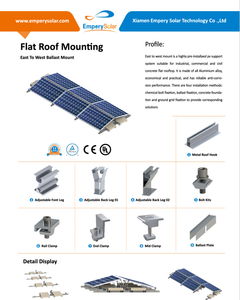 Support de module solaire PV toit plat lesté installer des supports photovoltaïques sur le sol avec plateau lesté jetée en béton - Product Image 5