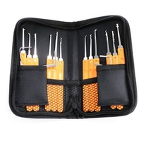 Haute qualité 17 pièces Lockpick Set Transparent Extracteur Serrurier Outils de formation Qualité Lockpick Fournitures