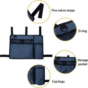 Panier de rangement pour déambulateur avec porte-gobelet, adapté aux déambulateurs pliants pour adultes, organisateur de rollator, pochette de transport et de rangement - Product Image 5