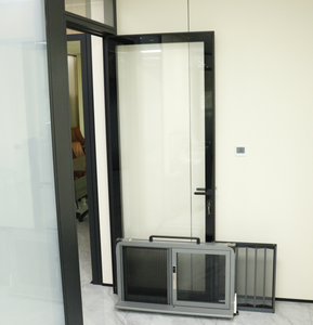 Slim Frame Thermal Break Aluminum Casement Door With Clear Insulated Glass For Office Room And Residential Villa Projects - Product Image 6