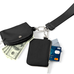 Kadınlar için anahtarlık cüzdan bileklik etrafında naylon Zip özelleştirmek çift kılıfı bileklik taşınabilir anahtarlık cüzdan Mini kadınlar bozuk para cüzdanı - Product Image 3