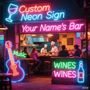 Enseignes néon LED modernes aux designs artistiques, enseignes néon en acrylique pour la décoration intérieure des entreprises, affichage mural vibrant, logo personnalisé - Product Image 2