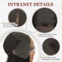 Perruque Lace Frontale 13x6 Vague Corporelle pour Femmes Noires Usage Quotidien Synthétique, Garantie Usine