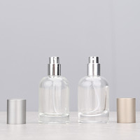 Flacons de parfum de luxe en verre dépoli avec fond épais, tailles 30ml/50ml/100ml, pulvérisateur à pompe, type de fermeture par joint, diffuseur à bâtonnets