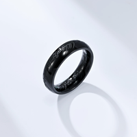 Herr der Ringe Inspirierter Edelstahlring mit Graviertem Elfen-Text Retro-Modeschmuck für Männer und Frauen Tägliches Cosplay-Accessoire