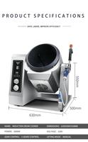 Mesin memasak drum elektromagnetik otomatis 5000W untuk menggoreng kentang, lobak, mie, nasi