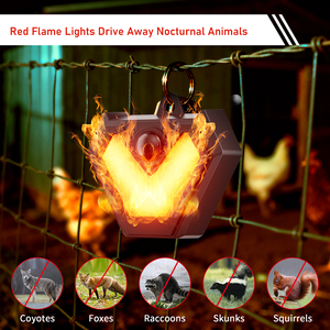 Répulsif solaire étanche pour animaux nocturnes à flamme rouge pour coyote, <span class=keywords><strong>renard</strong></span>, raton laveur, marmiteau - Product Image 3
