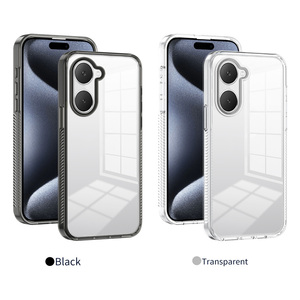 เคสโทรศัพท์แบบแข็งด้านหลัง PC ใสหรูหรา + เกราะกันชน TPU สำหรับ <span class=keywords><strong>VIVO</strong></span> Y03 Y100 Y17S Y17 Y11 Y36 Y78 Y16 Y22S Y22 <span class=keywords><strong>Y15S</strong></span> Y35 Y15A - Product Image 2