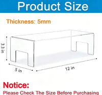 Support de présentation en acrylique transparent, étagère en forme de U transparente pour la présentation de produits en magasin et l'exposition de objets de collection sur bureau