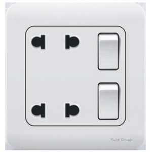 Interruptor de Pared para Reino Unido y Enchufe Doméstico Europeo, Panel Táctil, 10A, Material de PC, Interruptor de Enchufe de 2 Tomas - Product Image 5