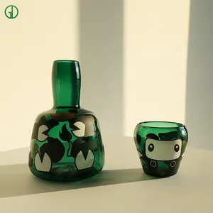 Carafe à eau personnalisable en verre borosilicaté de style japonais Carafe de nuit en verre de chevet