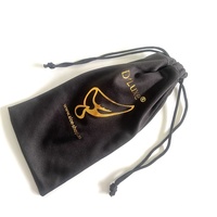 Pochette de lunettes de soleil en microfibre à estampage doré personnalisée