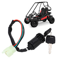 Interrupteur d'allumage à clé à 4 broches, sensible et durable, avec 2 clés pour quad, 4 roues motrices, ATV, karting
