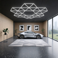 Lampu LED Detailing Bentuk Bunga Heksagonal Gonengo Wholesale DIY Assembly untuk Showroom Mobil dan Bengkel Otomotif