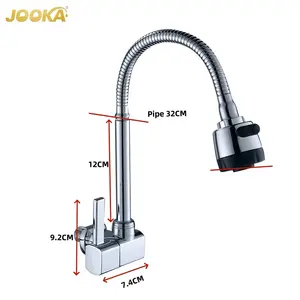Kitchen Wall Faucet Flexible Water Zinc Body Modern Kitchen Faucet Cold Tap China Manufactures