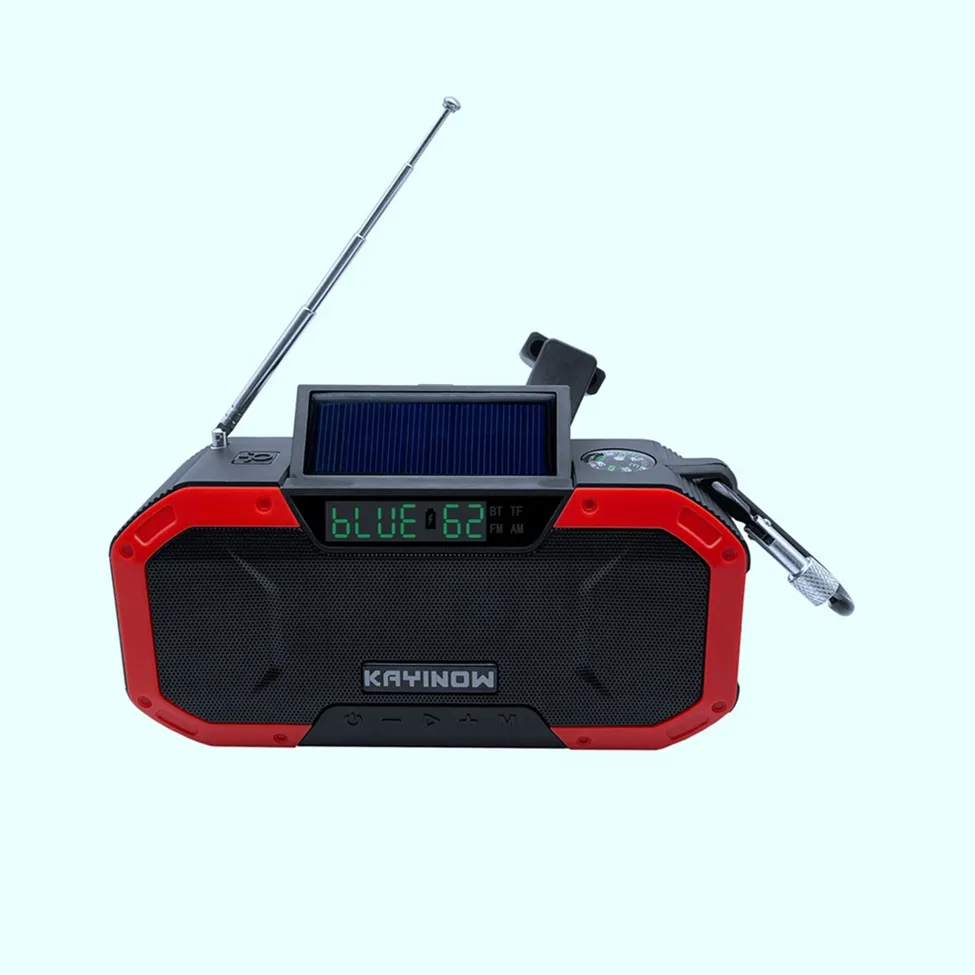 Rádio fm am noaa portátil e wireless, alto-falante com anel 6.5 18 polegadas, rádio solar, luz noturna para doca, rádio dj