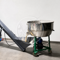 Nouveau Mélangeur Compact d'Aliments pour Animaux 50-300kg 1.1-4kW Monophasé 220-380V en Acier Inoxydable pour Bétail, Ovins, Volailles et Fourrage Agricole