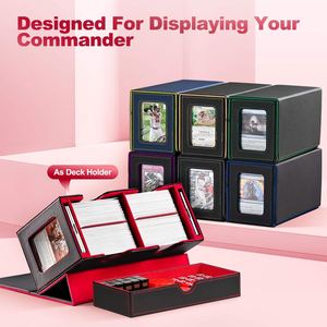 Boîte à cartes légère en cuir PU imperméable avec fenêtre YY, capacité 160+ cartes, pour Yu-Gi-Oh, Magic: The Gathering, TOKEN, Commander, rangement de cartes - Product Image 2