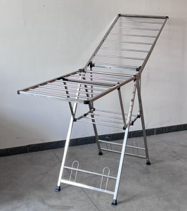 Stendibiancheria Pieghevole in Metallo, Portascarpe, Mobile, Volume di Imballaggio Ridotto, <span class=keywords><strong>Risparmio</strong></span> sui Costi di Spedizione - Product Image 4
