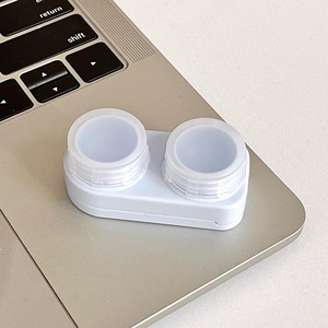 Étui double en plastique couleur bonbon Eyeshare pour <span class=keywords><strong>lentilles</strong></span> de contact avec double couvercle rabattable - Product Image 4