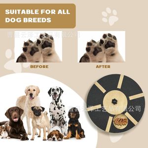 Cross-border wooden dog <b>scratching</b> <b>post</b>, wooden dog nail scraper with treat box, toy claw sharpener, dog treat <b>scratching</b> <b>post</b> - Product Image 3