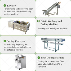 Máquina manual para hacer papas fritas crujientes de batata y yam, línea de producción de chips para la venta en India - Product Image 4