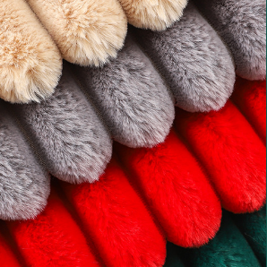 Китайский поставщик, Прямая продажа с фабрики, недорогие многоцветные 100% полиэфирные длинные плюшевые ткани из искусственного меха кролика для девочек - Product Image 4